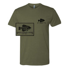 Load image into Gallery viewer, Short sleeved black crappie tee
