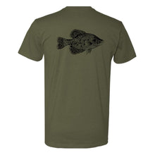 Load image into Gallery viewer, Short sleeved black crappie tee