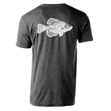Load image into Gallery viewer, Short sleeved black crappie tee