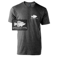 Load image into Gallery viewer, Short sleeved black crappie tee
